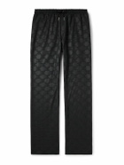 CELINE - Straight-Leg Logo-Jacquard Tech-Jersey Track Pants - Black