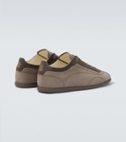 Brunello Cucinelli Suede-trimmed leather sneakers
