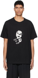 Yohji Yamamoto Black 'I See You Tonight' T-Shirt