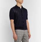 Incotex - Slim-Fit Knitted Cotton Shirt - Blue