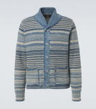 RRL Striped cotton and linen cardigan