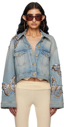 Blumarine Blue Appliqué Denim Jacket