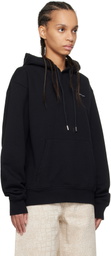 JACQUEMUS Black 'The embroidered sweatshirt' Hoodie