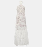 Oscar de la Renta Crochet guipure lace gown