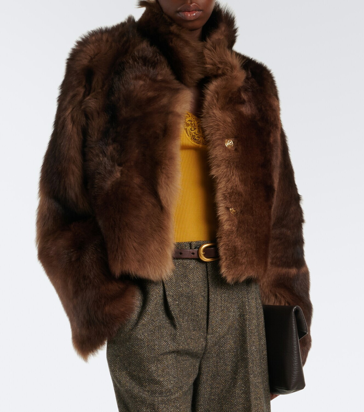 Nour Hammour Cameron shearling jacket