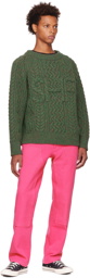 Sky High Farm Workwear Green 'SHF' Sweater