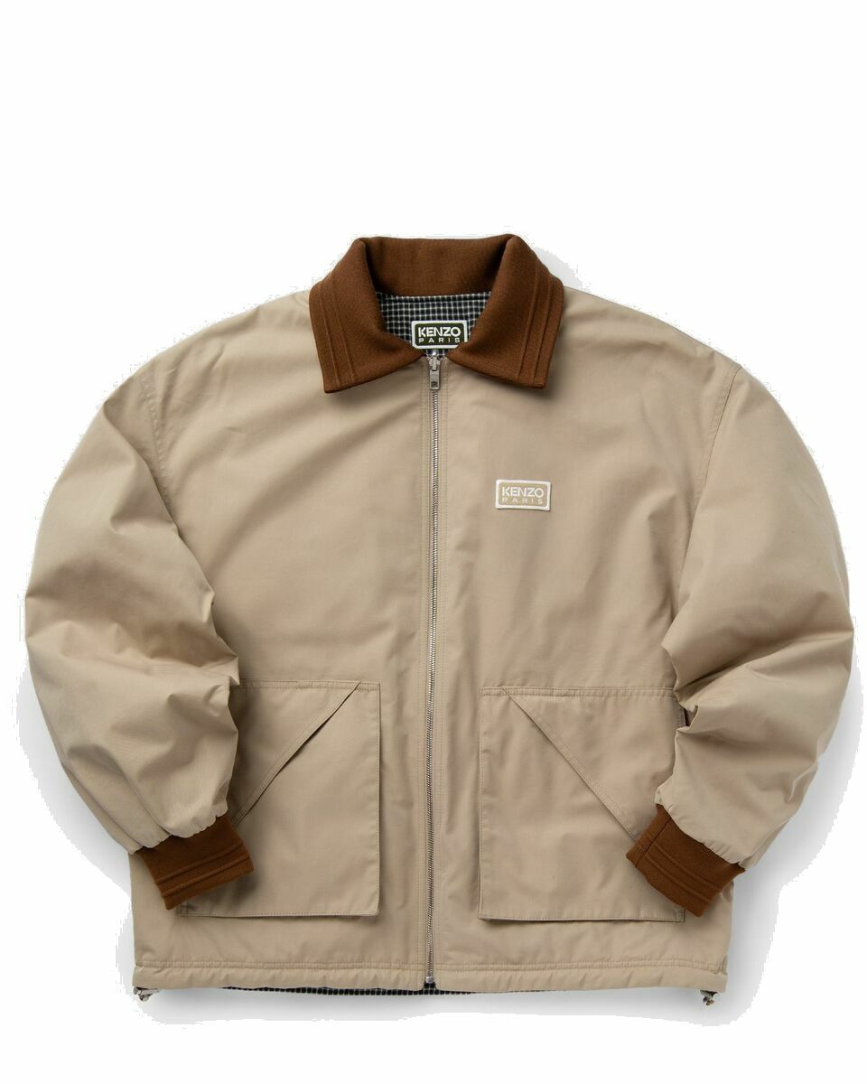 Photo: Kenzo Reversible Elevated Coach Jacket Beige - Mens - Bomber Jackets