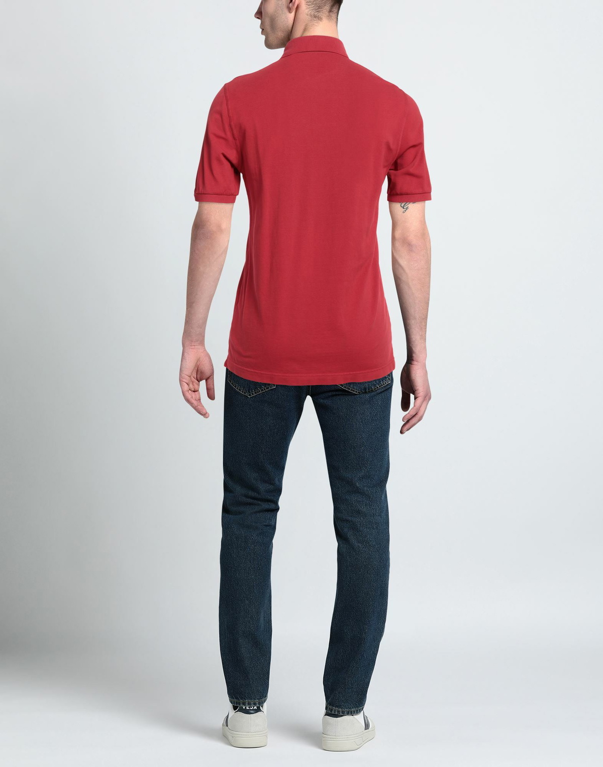 Fedeli Mens Polo shirt in Red