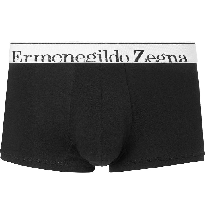 Photo: Ermenegildo Zegna - Stretch-Cotton Boxer Briefs - Black