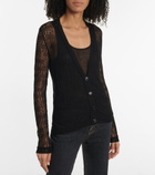 Saint Laurent - Patterned semi-sheer cardigan