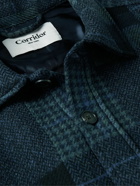 Corridor - Checked Merino Wool Overshirt - Blue