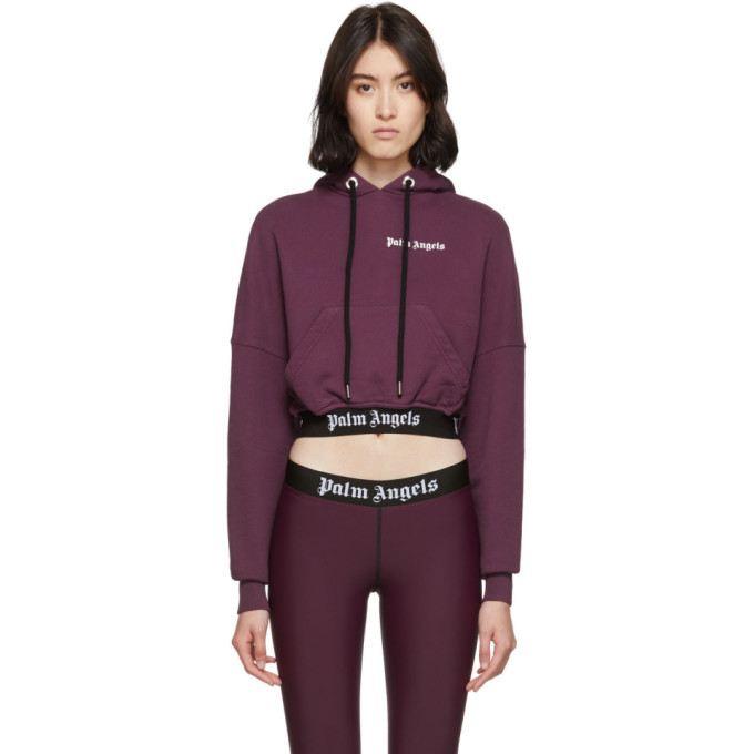 Palm angels women's crop hoodie sale