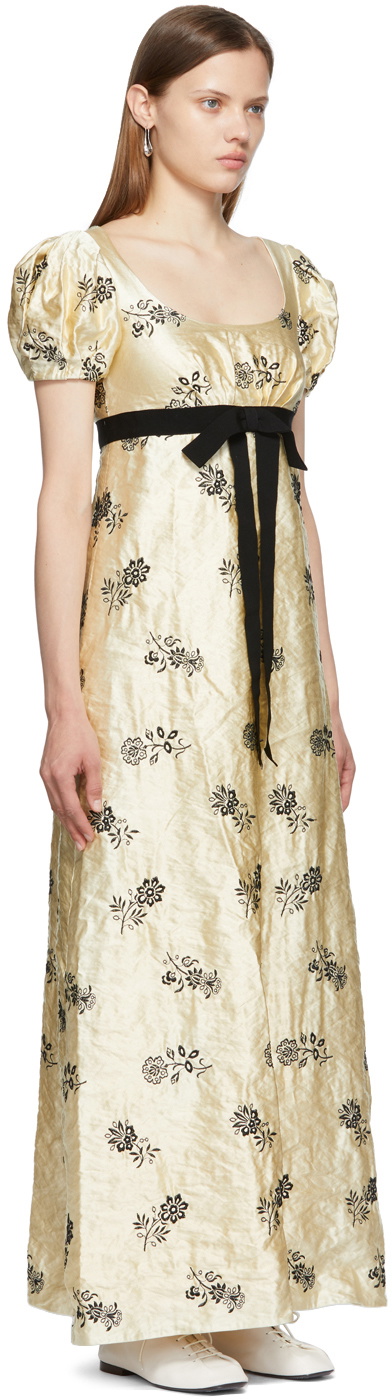 Erdem Off-White Satin Leonore Dress Erdem