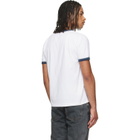 COÛT DE LA LIBERTÉ White Weston SM 'Red Devils' Crew Ringer T-shirt