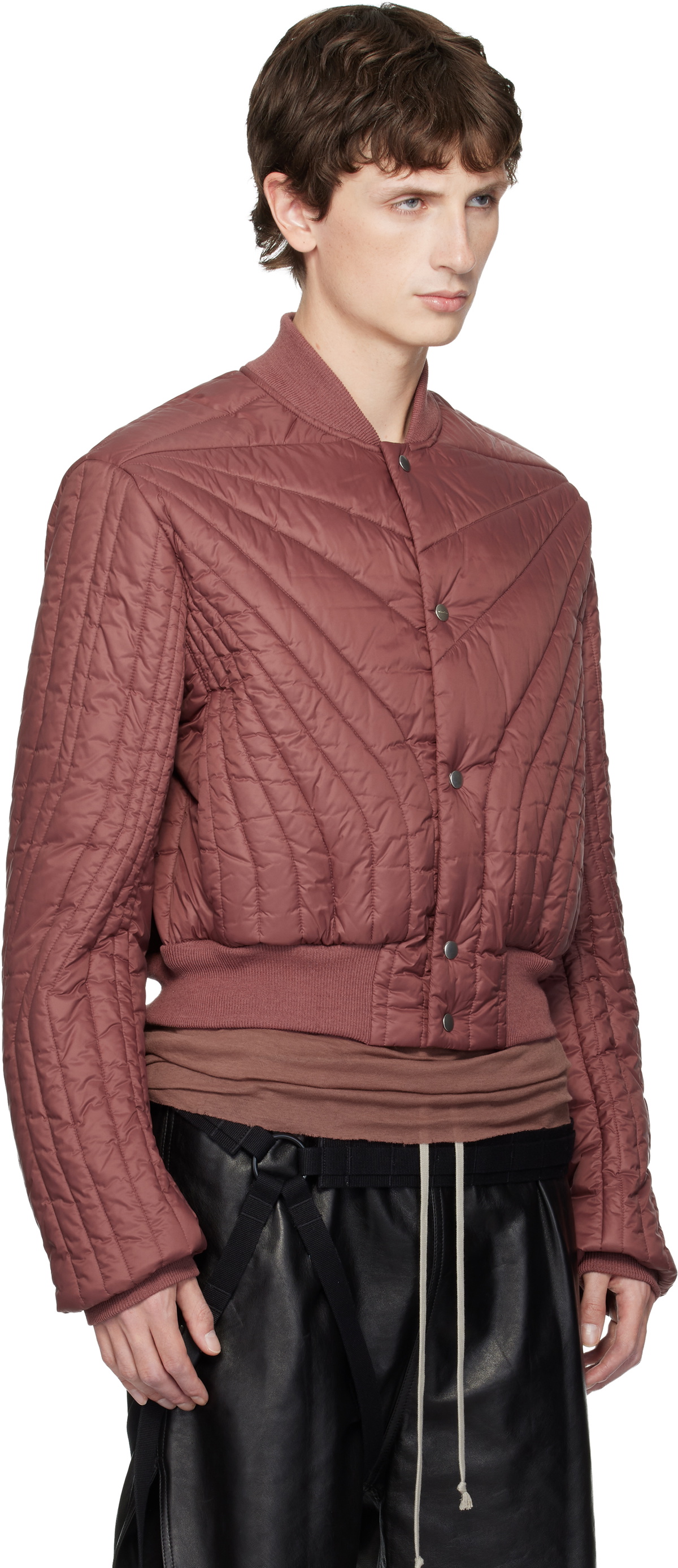 Rick Owens Pink Concordians Quilted Flight Down Jacket Rick Owens