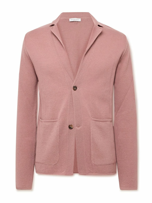 Photo: Richard James - Merino Wool Cardigan - Pink