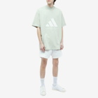 Adidas Men's Basketball Short Sleeve Logo T-Shirt in Halo Green