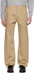 Karmuel Young Beige Rectangle XY-Plane Jeans