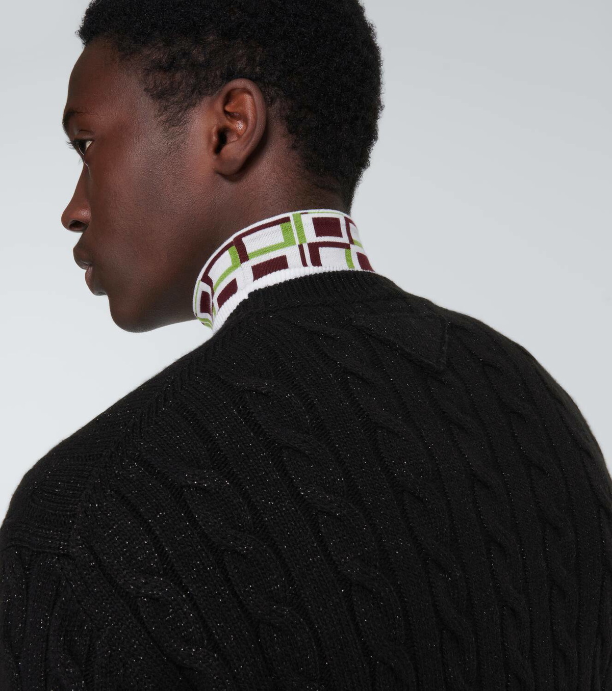 Prada Metallic knit wool-blend sweater Prada