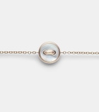 Pomellato Pom Pom Dot 18kt rose gold chain bracelet with white diamonds and mother of pearl