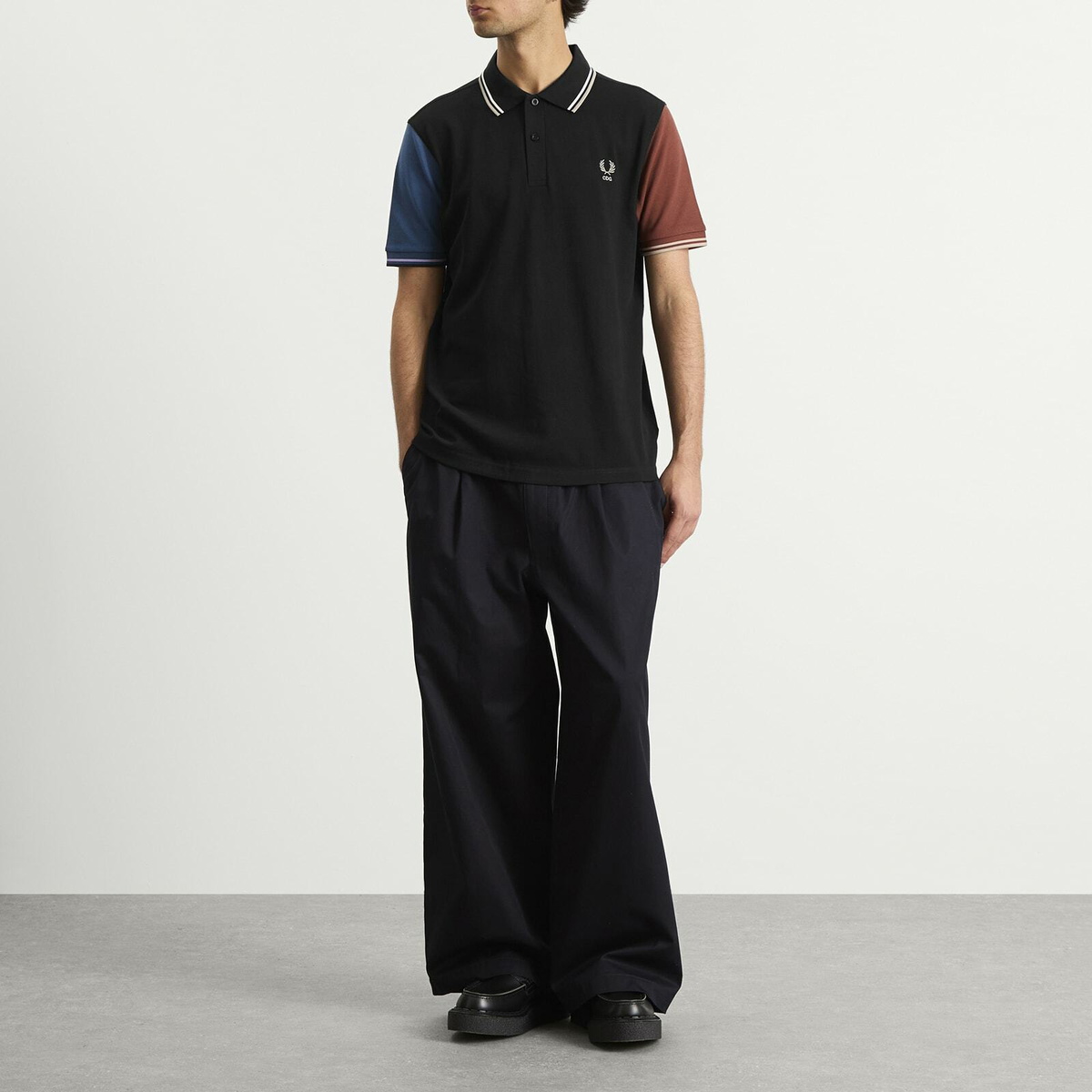 Comme des Garçons SHIRT Men's X Fred Perry Polo Shirt in Black