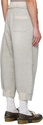 R13 Gray Deconstructed Cropped Sweatpants