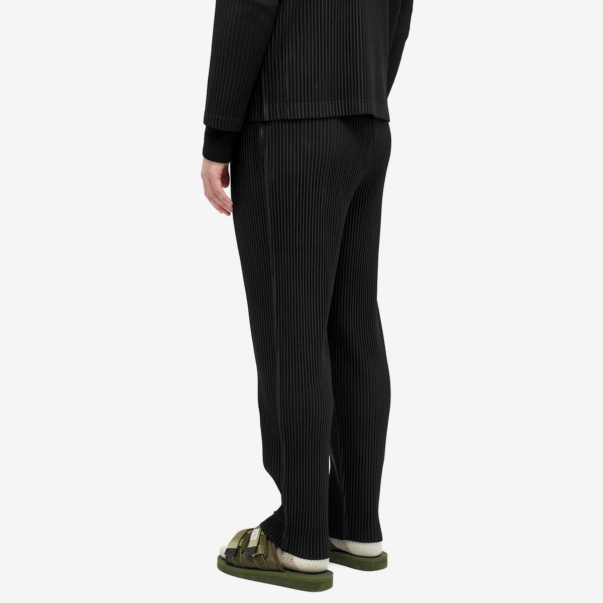 Homme Plissé Issey Miyake Men's Pleated Wide Leg Pants in