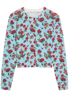 Alice + Olivia Carson Floral Print Stretch-cotton Cardigan Multicoloured