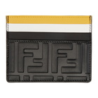 Fendi Black Colorblock Forever Fendi Card Holder