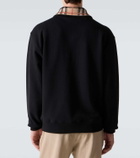 Burberry Burberry Check cotton jersey half-zip sweatshirt