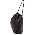 Tsatsas Black Leather Drawstring Xela Backpack