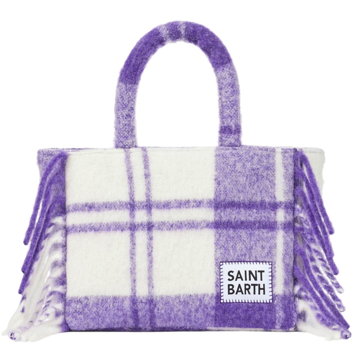 Photo: MC2 Saint Barth Colette Blanket Handbag With Tartan Print