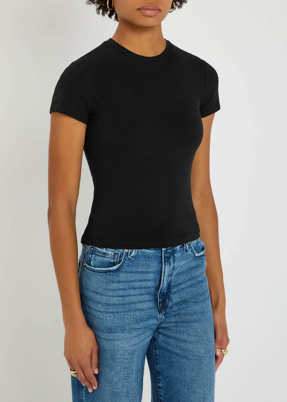 Good American Stretch-cotton T-shirt Black