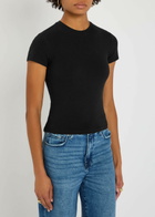 Good American Stretch-cotton T-shirt Black