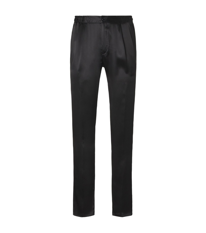 Photo: Rubinacci Reversible silk straight pants