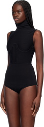 Nensi Dojaka Black Alice Corset Knit Bodysuit