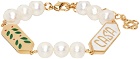 Casablanca Gold Pearl Laurel Bracelet