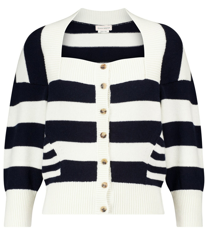 Photo: Alexander McQueen Striped wool-blend cardigan
