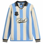 F.C. Real Bristol Men's Stripe Knit Football Shirt in Light Blue
