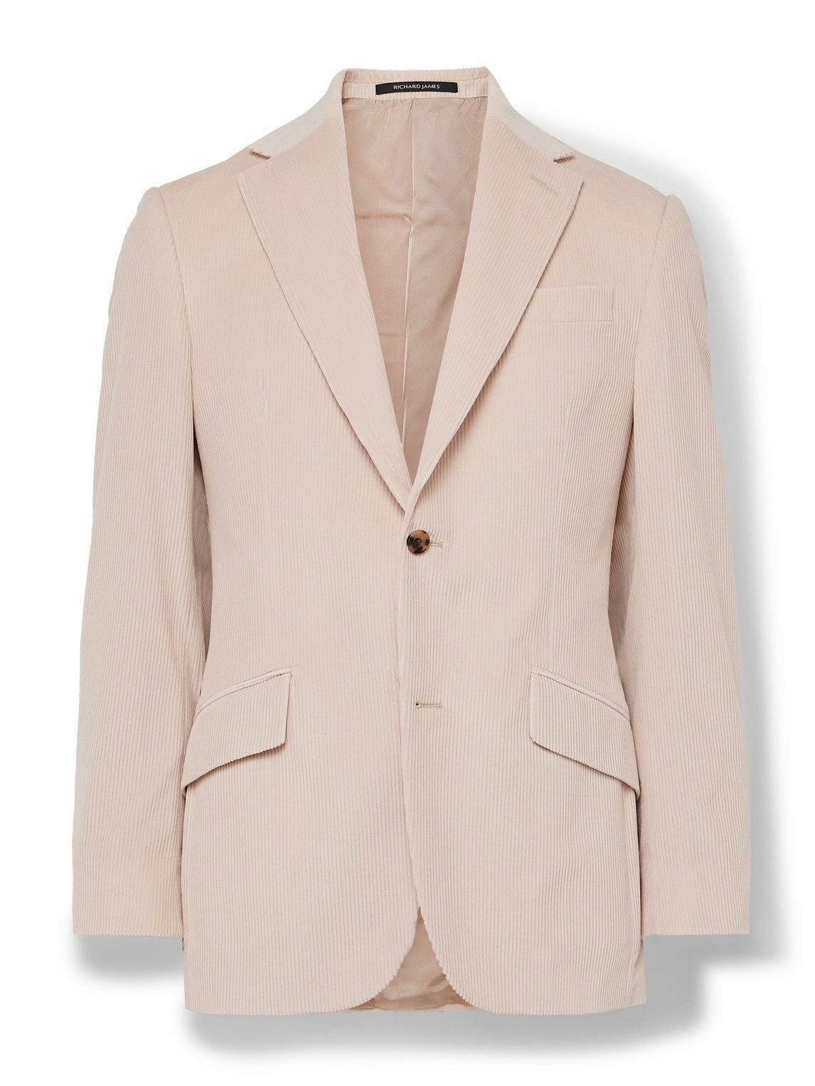 Photo: Richard James - Slim-Fit Unstructured Cotton-Corduroy Suit Jacket - Neutrals