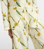 Burberry Floral silk satin wide-leg pants