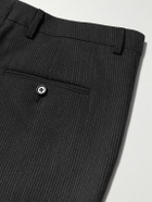 CELINE - Pinstriped Wool Trousers - Black