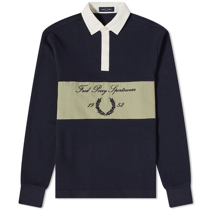 Photo: Fred Perry Authentic Archive Logo Rugby Shirt