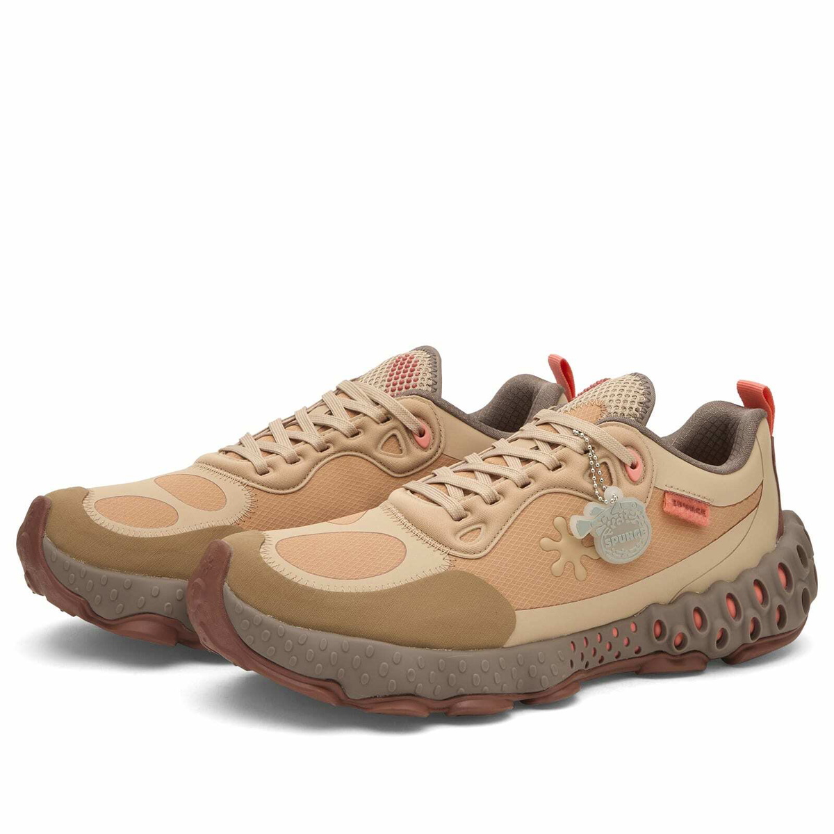 Spunge Men's Osmosis Sneaker in Tan/Pink/Peach