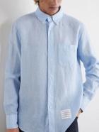 Thom Browne - Garment-Dyed Linen Shirt - Blue