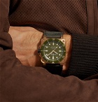 Bell & Ross - BR 03-92 Diver Limited Edition Automatic 42mm Bronze, Stainless Steel and Leather Watch - Green