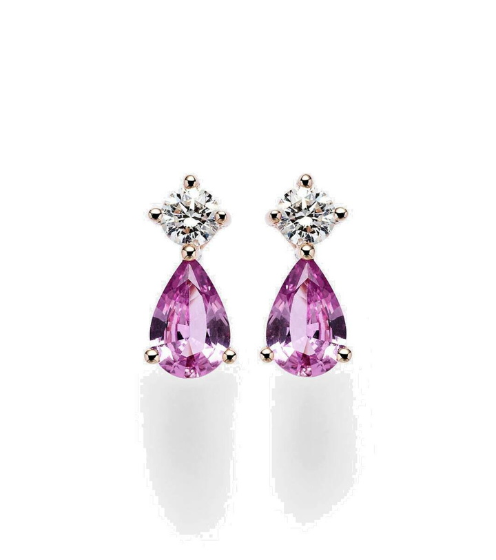 Photo: Anita Ko 18kt rose gold earrings with sapphires and diamonds
