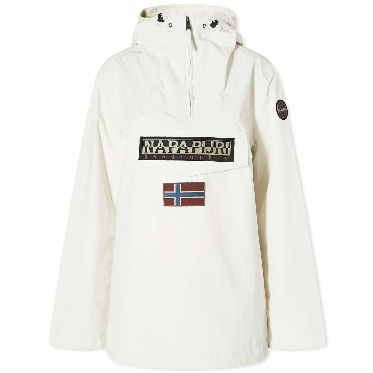 Napapijri Women s Rainforest Nylon Windbreaker Jacket in White Whisper Napapijri