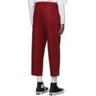 Comme des Garcons Shirt Red Extra Fine Wool Trousers