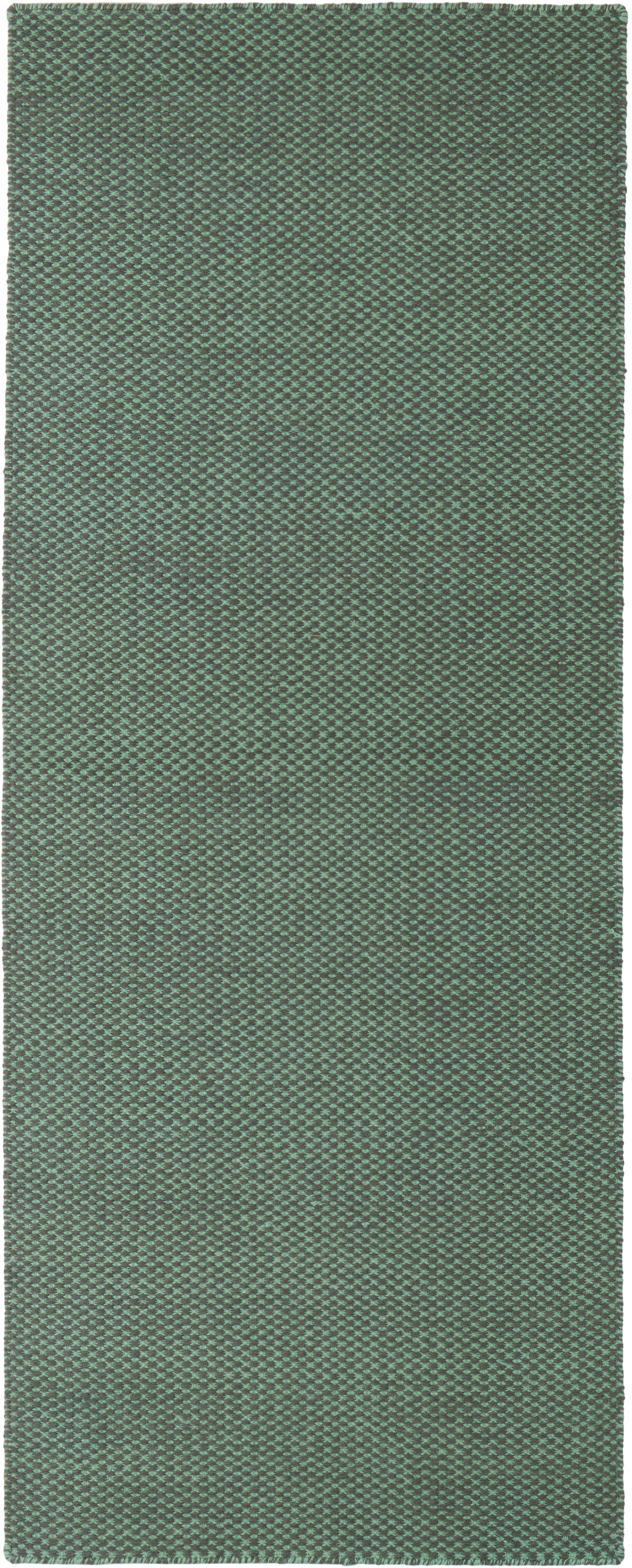 HAY Green Moiré Runner Rug